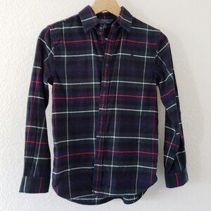 Ralph Lauren Girls Flannel Plaid Button Down Shirt - Size 12